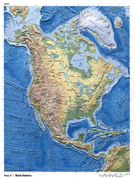 Relief Map Of North America