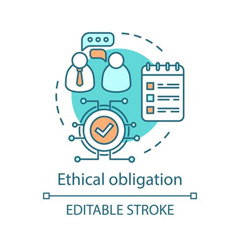 Ethical Obligation Concept Icon Business Ethics Idea Thin Line