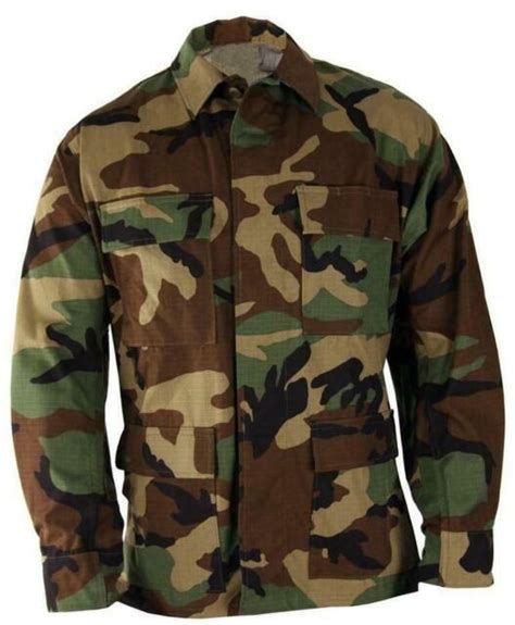 Woodland Camo Bdu Shirt Military Army Smallreg 8415 01 184 1324 Ebay