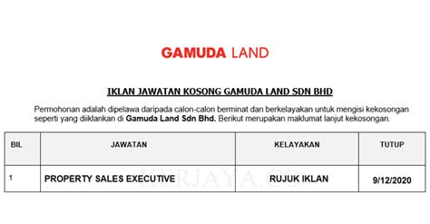 Gamuda land is the property development arm of gamuda berhad, myx: Permohonan Jawatan Kosong Gamuda Land Sdn Bhd • Portal ...