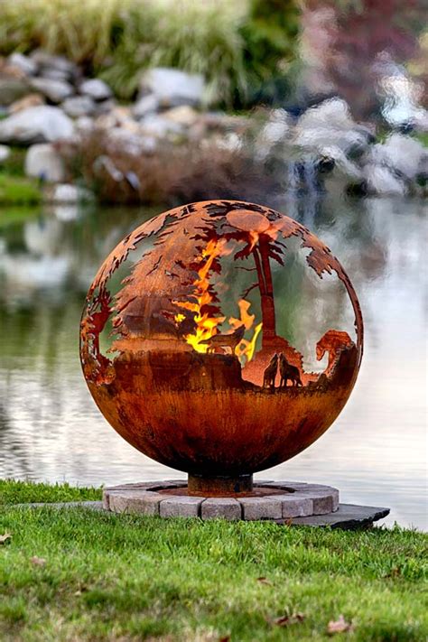 Up North Dyo Custom Fire Pit Sphere Gas Wood The Fire Pit Gallery