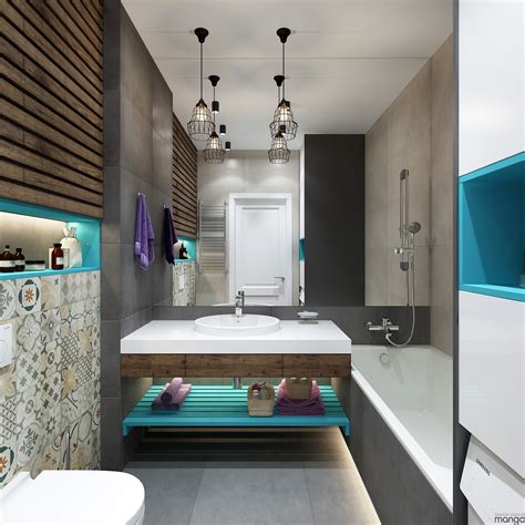 Modern Small Bathroom Designs Combined With Variety Of Tile Backsplash