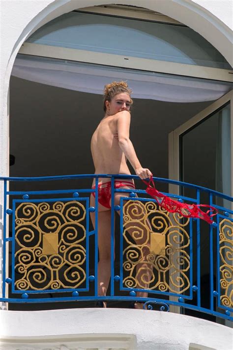 Evangelie Smyrniotaki Topless On Her Balcony In Cannes Scandal Planet