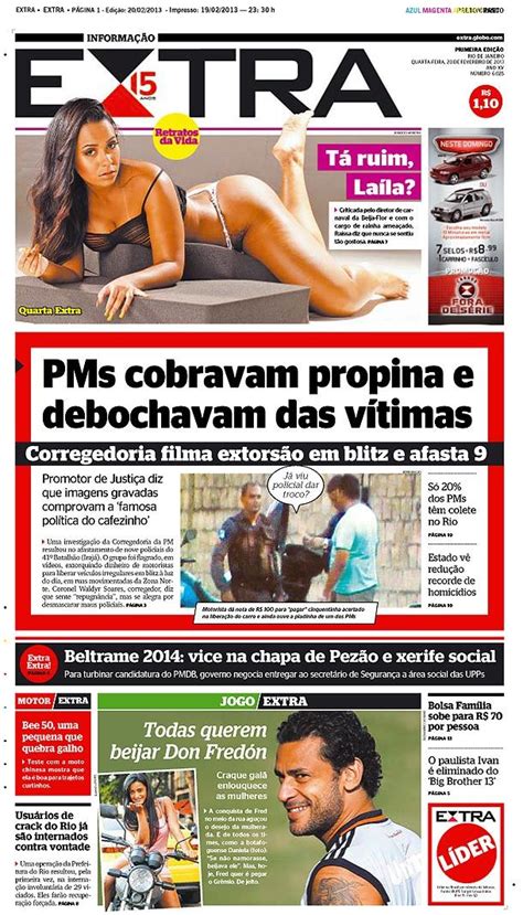 20 02 2013 capas do jornal extra extra online 1 extra first page journaling brazil