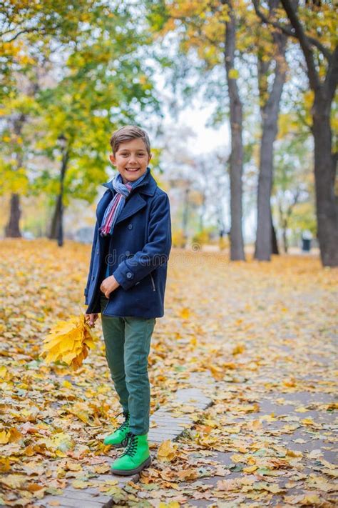 Beautiful Child Boy In The Autumn Nature Stock Photo Image Of Baby