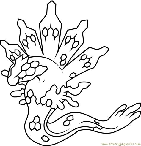 Legendary Zygarde Pokemon Coloring Pages XColorings
