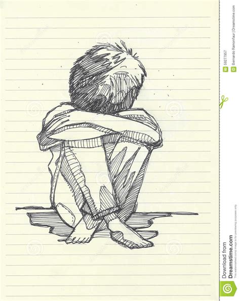Lonely Boy Stock Illustration Illustration Of Phand 59277957