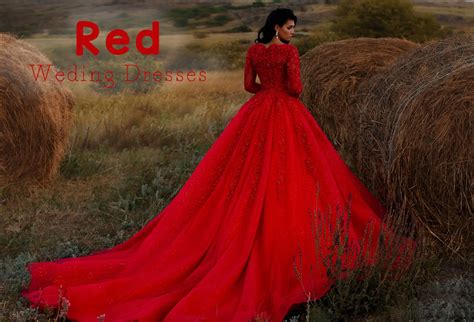Red Wedding Dresses And Gowns Roses And Rings Weddings Fashion