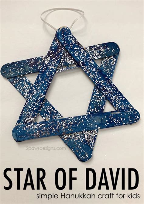Simple Star Of David Craft For Hanukkah 2paws Designs