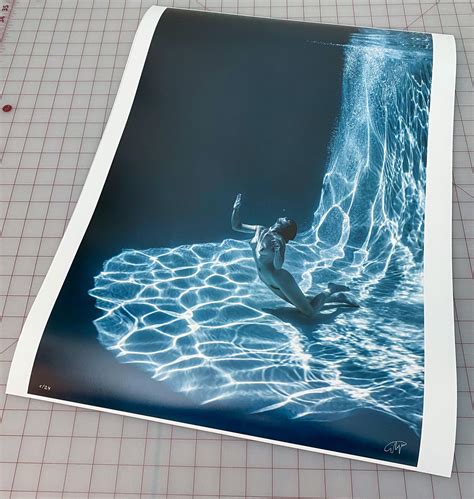 Alex Sher Sweet Air Blue Underwater Nude Photograph Archival