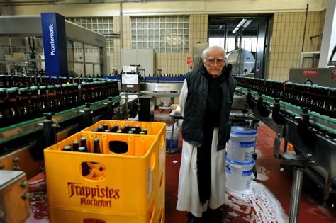 A Trappist Monk Oversees The Bottling Of Trappistes
