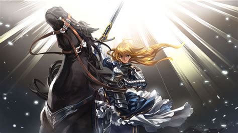 Fate Stay Night Saber Horse Anime Girls Anime Wallpapers Hd