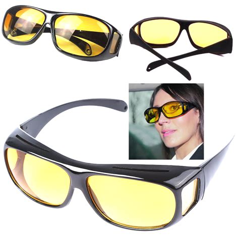 888hd night vision driving wrap around over glasses anti glare safety sunglasses ebay