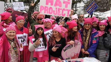 Women S March Dc January Pussy Hats Youtube