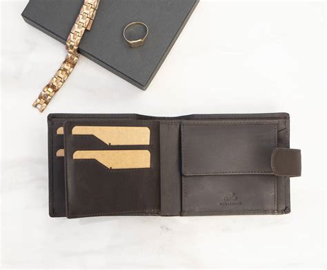 Personalised Thick Oiled Leather Waller Rfid By Wombat