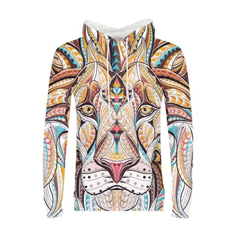 Africa Nation Style Lion Design Mens Hoodies Autumn High Quality