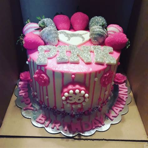 Victorias Secret Pink Drip Birthday Cake Pink Birthday Cakes Cake Pink Birthday Party