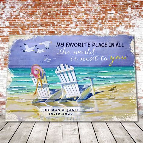 Personalized My Favorite Place In All The World Is Next To You Etsy