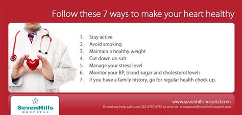 7 Ways To Keep Your Heart Healthy Sevenhills Hospital