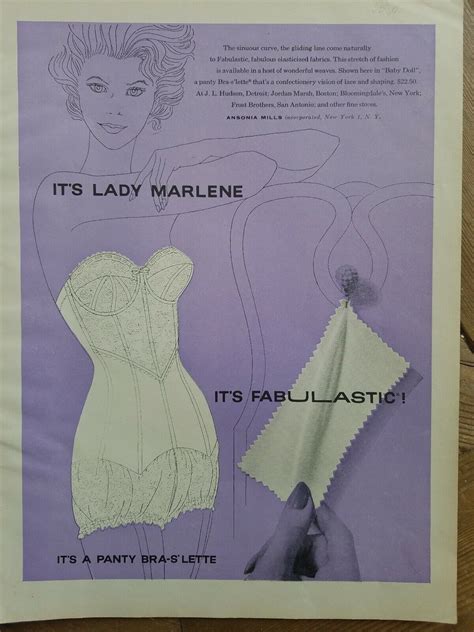 1959 Womens Lady Marlene Panty Bra Slette Bra Girdle Vintage Fashion