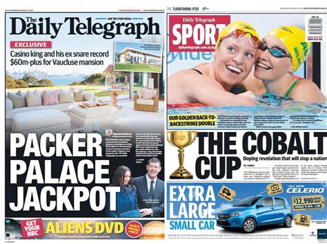 Our Daily And Sunday Telegraph Front Pages Daily Telegraph