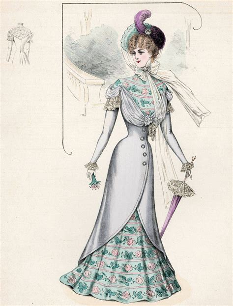 Victorian Fashion 1899 Fashion Illustration Vintage Victorian