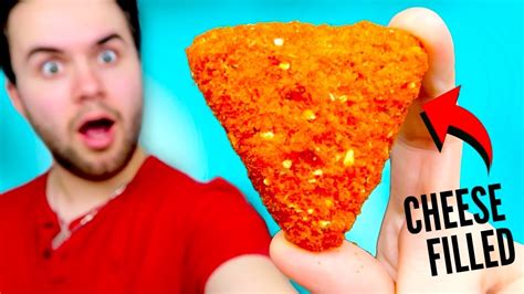 Tasting Cheese Stuffed Doritos Cool Ranch And Nacho Cheese Review Youtube