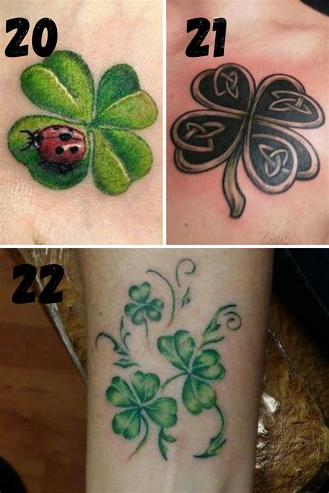 Luckiest Four Leaf Clover Tattoos Tattoo Glee