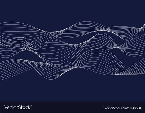 Abstract Wave Lines Futuristic Modern Background Vector Image