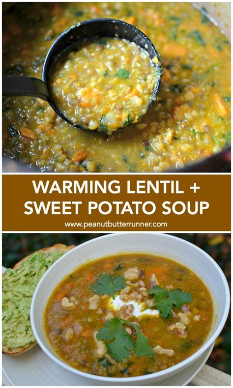 Warming Lentil Sweet Potato Soup Peanut Butter Runner