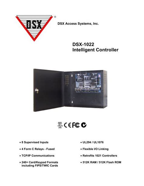 Dsx 1022 Intelligent Controller Dsx Access Systems Inc