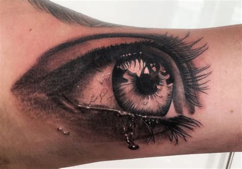 Realistic Eye Tattoo Black And Grey Tattoos Behind Ear Tattoo Johnny
