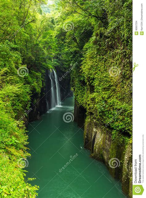 Beautiful Landscape Of Takachiho Gorge And Waterfall In