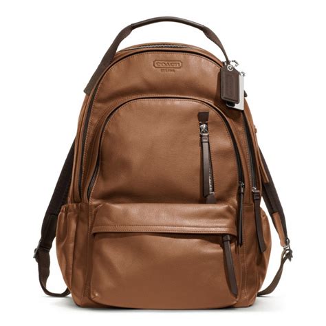 Coach Thompson Leather Backpack In Brown For Men Lyst