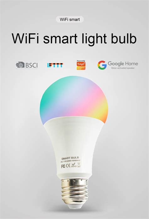 Rgbw Smart Wifi Led Light Bulb 7w E27 E26 Smart Home Smart Lamp Color