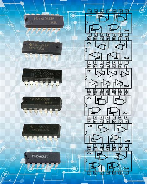 Logic Gates And Pinout Electronic Schematics Electronics Basics
