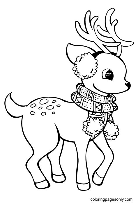 80 Cute Reindeer Coloring Pages Latest Hd Coloring Pages Printable