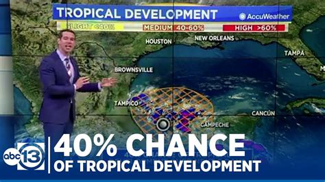 Gulf System Now At A 40 Chance Of Development Youtube