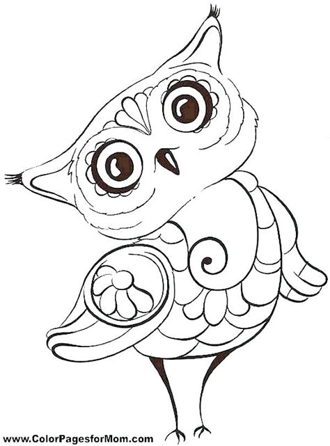 Easy Owl Coloring Pages At Free Printable Colorings
