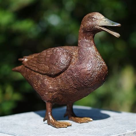 Bronze Ente Vogelskulptur Für Draußen