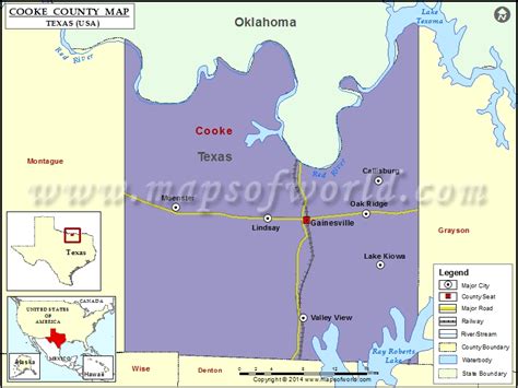 Cooke County Map Map Of Cooke County Texas