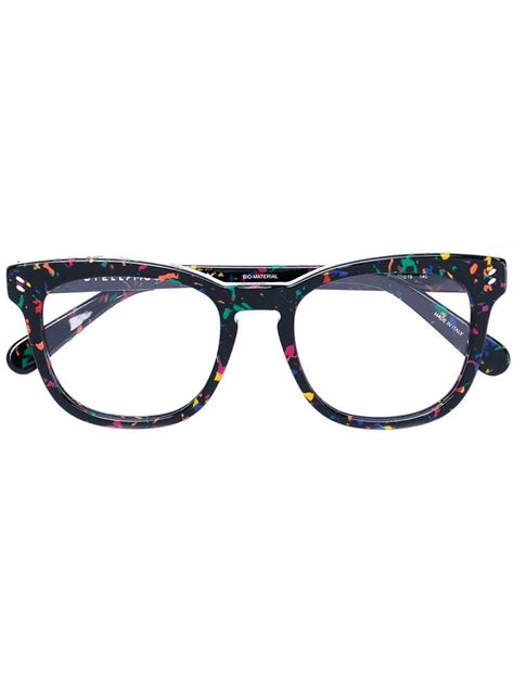 Stella Mccartney Eyewear Multicoloured Speck Eyeglasses Black Stella Mccartney Designer