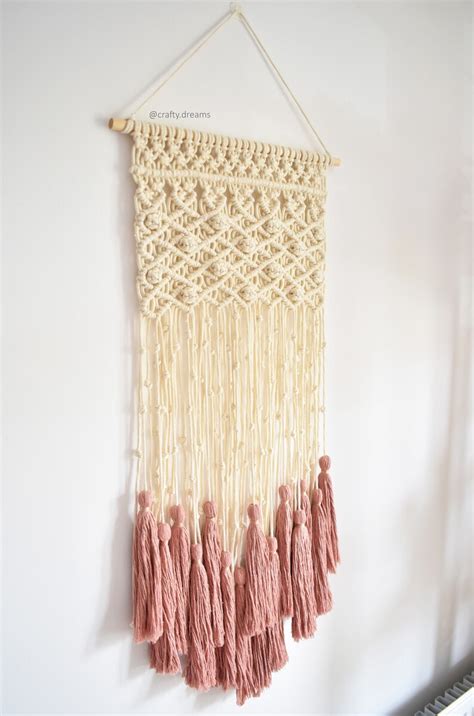 Macramé Wall Hanging Woven Wall Tapestry With Tassels Etsy