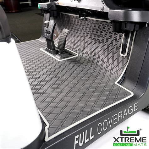Xtreme Mats Full Coverage Golf Cart Floor Liner Mat Black With Grey