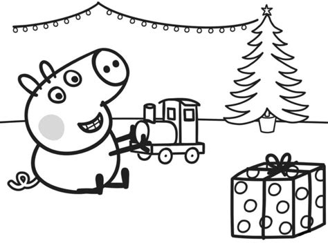 Kolorowanka Świnka Peppa Święta Bożego Narodzenia Do Druku I Online