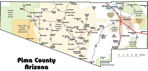 Pima County Maps And Records Cities And Towns Map