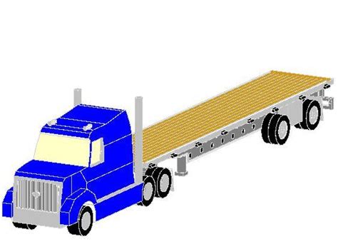 Semi Truck Flat Bed Clip Art Library