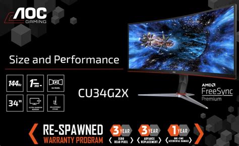 Aoc Cu34g2x Ultra Wide Curved 144hz Gaming Monitor Review Eteknix