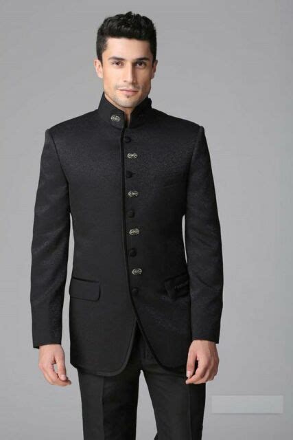 men s designer black jodhpuri suit party wear wedding dinner jacket coat pant ebay