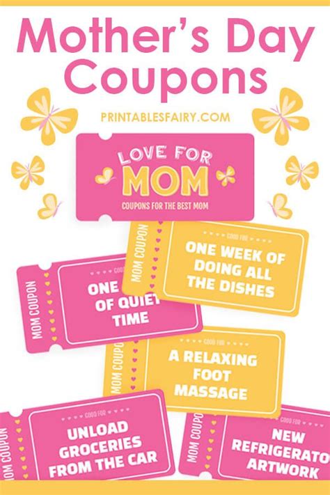 Free Printable Mother S Day Coupons Artofit